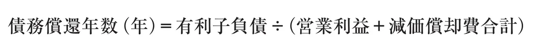 債務償還年数の計算式