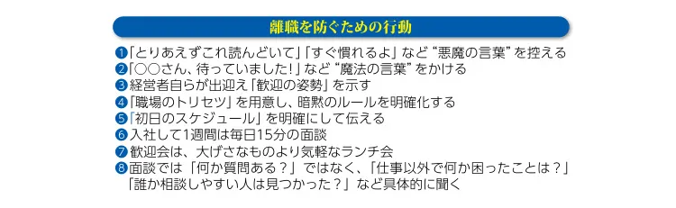 離職を防ぐための行動