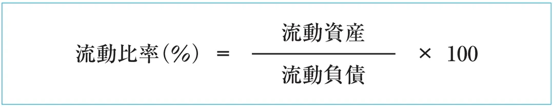 流動比率の計算式