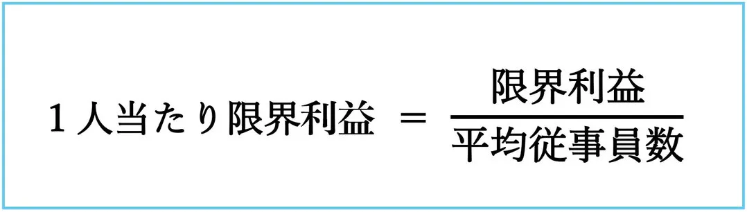 「1人当たり限界利益」の計算式