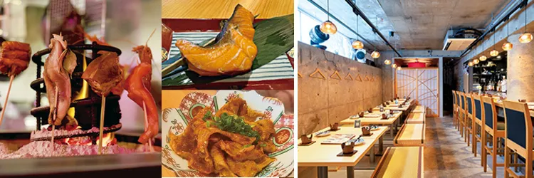 コンクリート打ちっぱなしと和のテイストを融合させた店舗デザイン