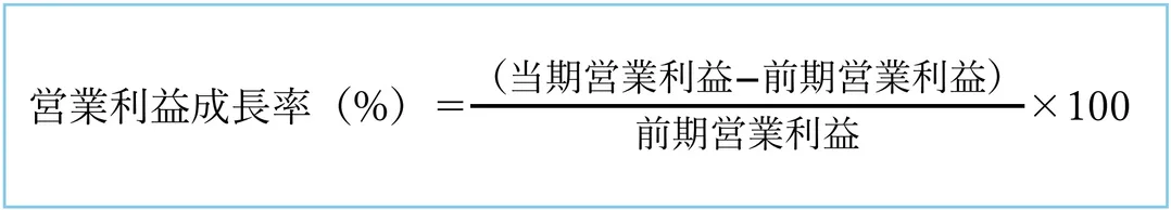 営業利益成長率の計算式